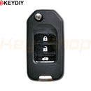 KeyDIY Honda-Style Wireless Universal Flip Remote Key | 3-Buttons | KD | NB10-3