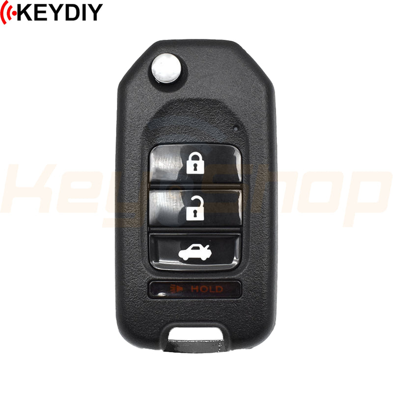 KeyDIY Honda-Style Wireless Universal Flip Remote Key | 4-Buttons | KD | NB10-4