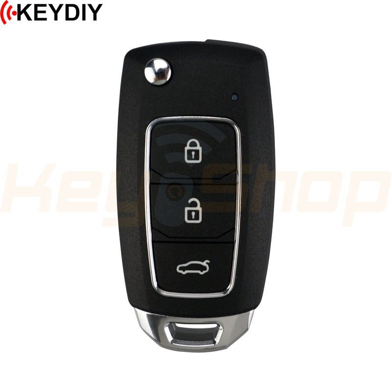 KeyDIY Hyundai-Style Wireless Universal Flip Remote Remote | 3-Buttons | KD | NB28