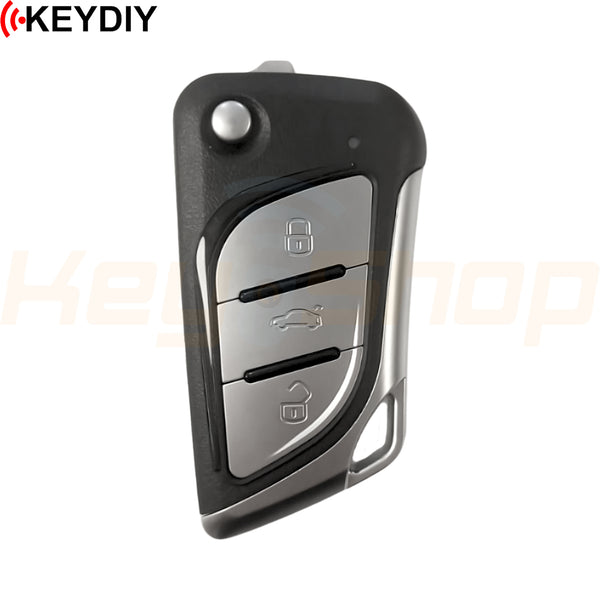 KeyDIY Lexus-Style Wired Universal Flip Remote Key | 3-Buttons | KD | B30-Metal (Silver)