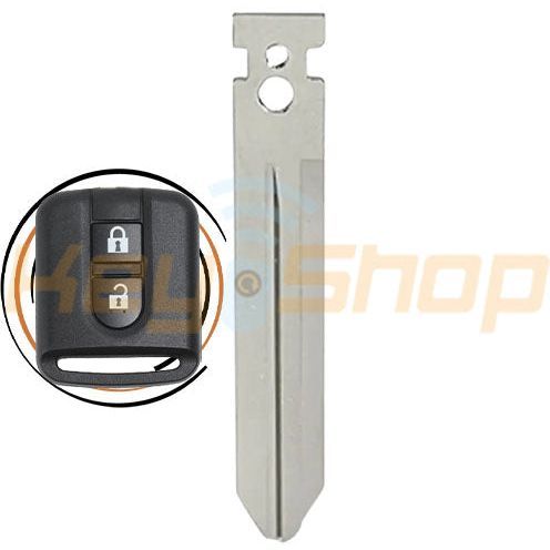 2003-2020 Nissan Sqaure-style | Remote Key Blade | NSN14 | PN: KEY00-E0021