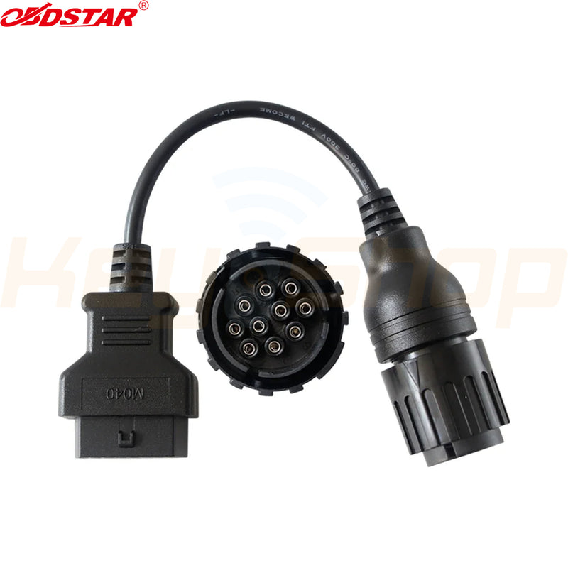 OBDSTAR - BMW Motorcycle 10-Pin Rounded Diagnostic Port to OBD Adapter (M040)