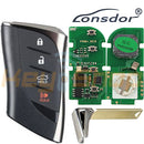 Lonsdor Lexus-Style Universal Smart Key | 3-Buttons | TOY2 | FT08-PH0440B (Inc. Shell)