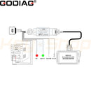 GODIAG GT107 + GT105 II: OBD Key Programming Adapter & TCU Test Bench VAG/Mitsubishi Expert (HKSE161-C)