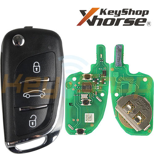 Xhorse DS/Citroen/Peugeot-Style Super Universal Flip Remote Key | 3-Buttons | VVDI | XEDS01