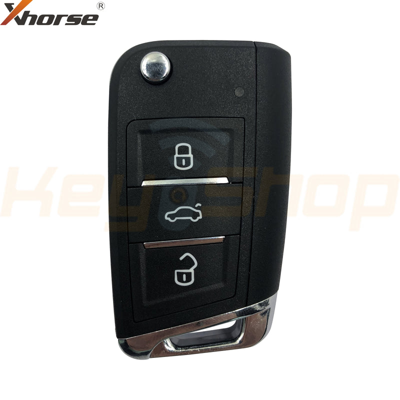 Xhorse Volkswagen / Skoda / Seat MQB-Style Super Universal Flip Remote Key | 3-Buttons | VVDI | XEMQB1