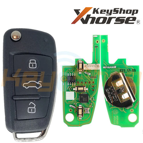 Xhorse Audi-Style Wired Universal Flip Remote Key | 3-Buttons | VVDI | XKA600