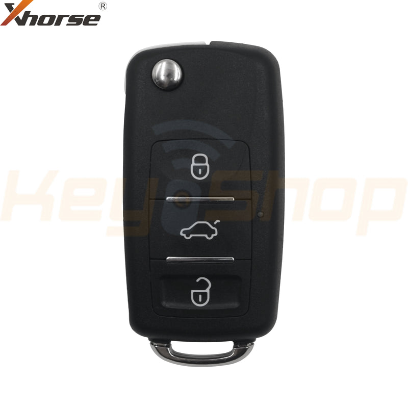 Xhorse Volkswagen B5 XT27B-Style Super Universal Flip Remote Key | 3-Buttons | VVDI | XEB510