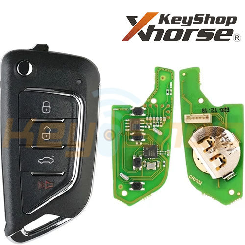 Xhorse Cadillac-Style Wired Universal Flip Remote Key | 4-Buttons | VVDI | XKCD02