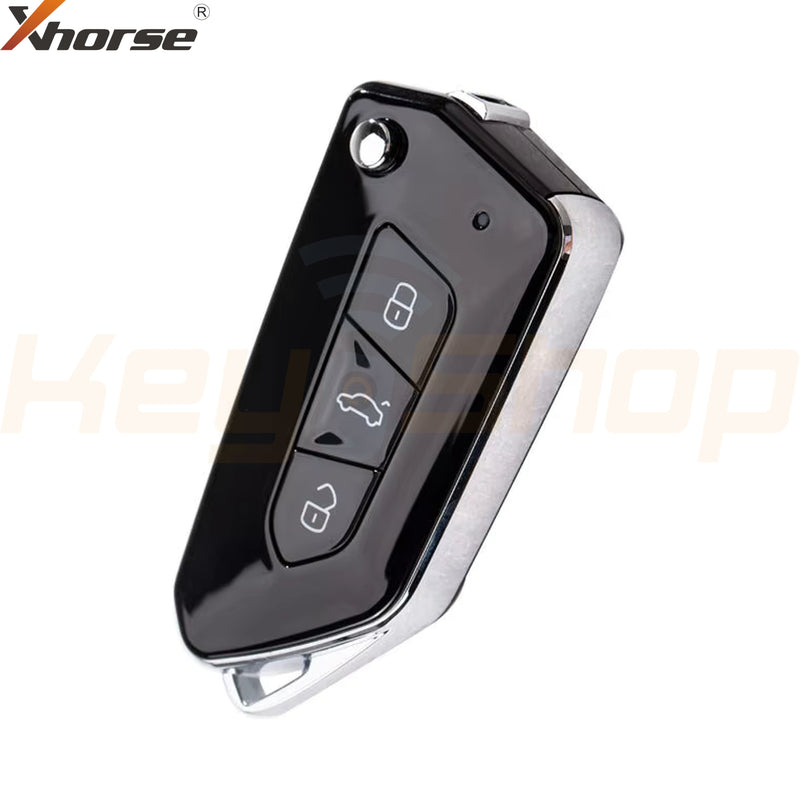 Xhorse Volkswagen / Skoda / Seat / Cupra-Style Wired Universal Flip Remote Key | 3-Buttons | VVDI | XKGA81 (Black)