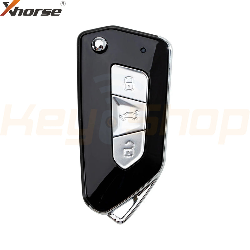 Xhorse Volkswagen / Skoda / Seat / Cupra-Style Wired Universal Flip Remote Key | 3-Buttons | VVDI | XKGA82 (Silver)