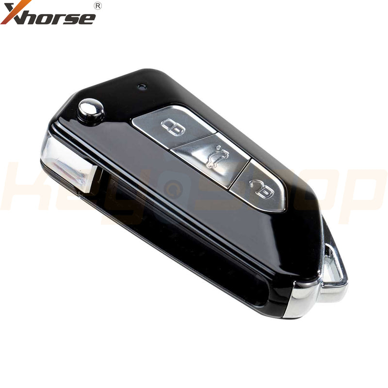 Xhorse Volkswagen / Skoda / Seat / Cupra-Style Wired Universal Flip Remote Key | 3-Buttons | VVDI | XKGA82 (Silver)