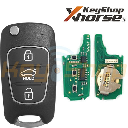 Xhorse Hyundai/Kia-Style Wired Universal Flip Remote Key | 3-Buttons | VVDI | XKHY02