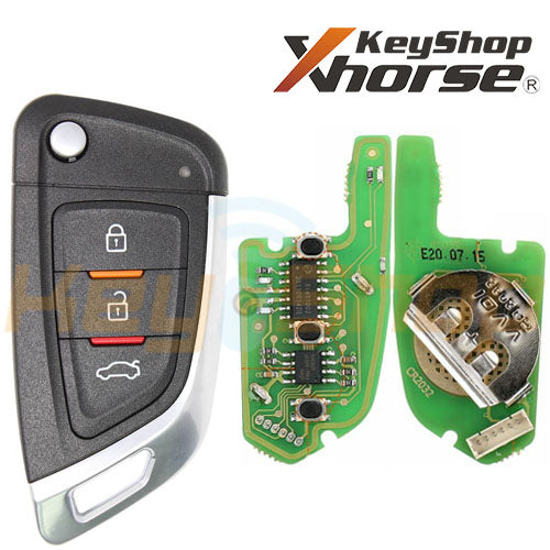 Xhorse Wired Universal Flip Remote Key | 3-Buttons | VVDI | XKKF02 (Colored)