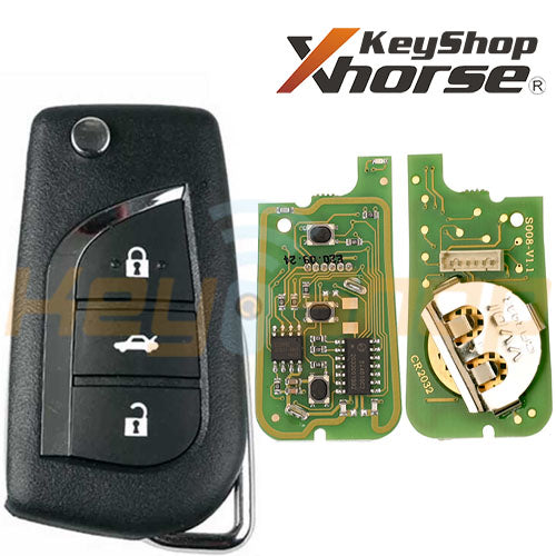 Xhorse Toyota-Style Wired Universal Flip Remote Key | 3-Buttons | VVDI | XKTO00