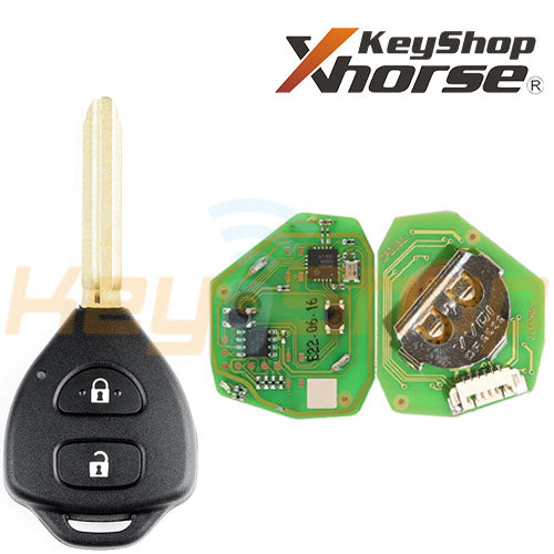 Xhorse Toyota-Style Wired Universal Remote Head Key | 2-Buttons | VVDI | XKTO05
