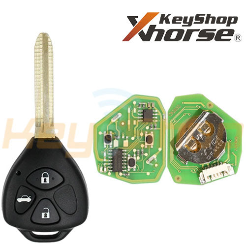 Xhorse Toyota-Style Wired Universal Remote Head Key | 3-Buttons | VVDI | XKTO03