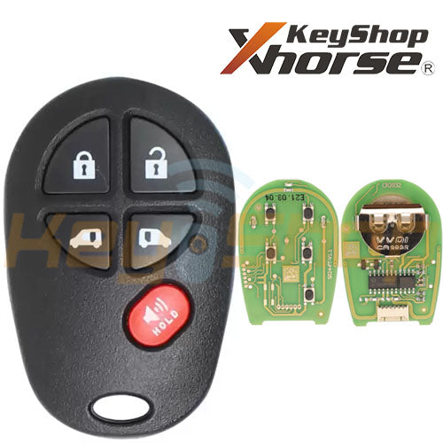 Xhorse Toyota-Style Wired Universal Keyless Entry Remote | 5-Buttons | VVDI | XKTO08 (Side Doors)