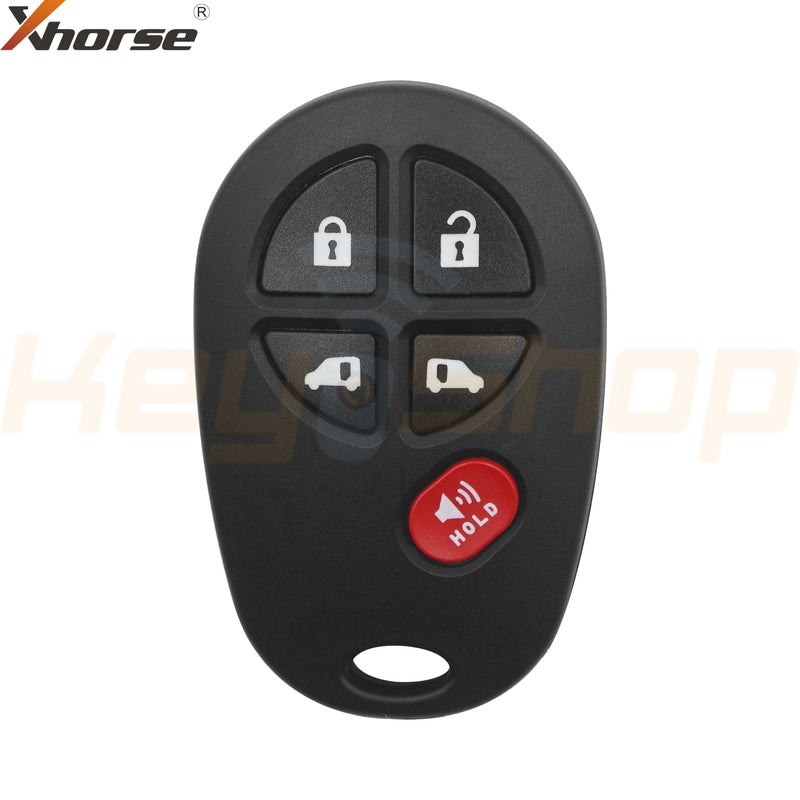 Xhorse Toyota-Style Wired Universal Keyless Entry Remote | 5-Buttons | VVDI | XKTO08 (Side Doors)