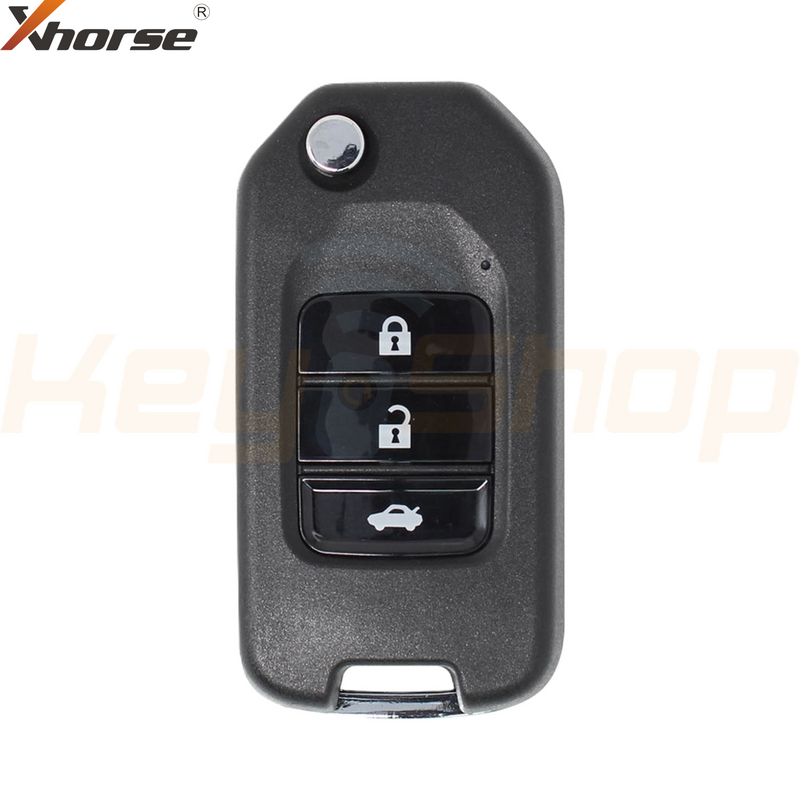 Xhorse Honda-Style Wireless Universal Flip Remote Key | 3-Buttons | VVDI | XNHO00 (Blue Bag)