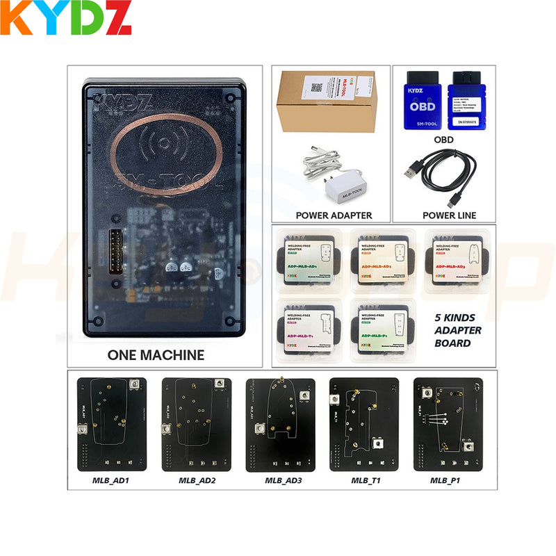 KYDZ MLB 5M-TOOL Key Programmer for VAG 2016+ with KYDZ OBD Bluetooth & MCU-Free Adapters