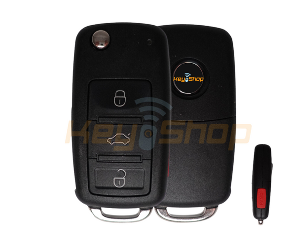 Volkswagen Touareg Flip Remote Key | ID48 | 4-Buttons | HU66 | 434MHz (Aftermarket)