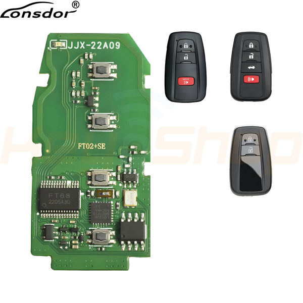 Lonsdor Lexus / Toyota-Style Universal Smart Key "PCB Only" | 4-Buttons | FT02-PH0440B (AKL PCB)