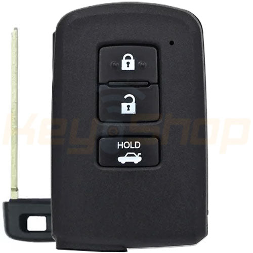 Smart Key Shell / TOYOTA 8A / 3 Buttons / 0020 Aftermarket (2013-2018 Camry Shape)