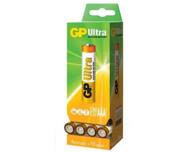 Pack of GP AAA Batteries - 4x10