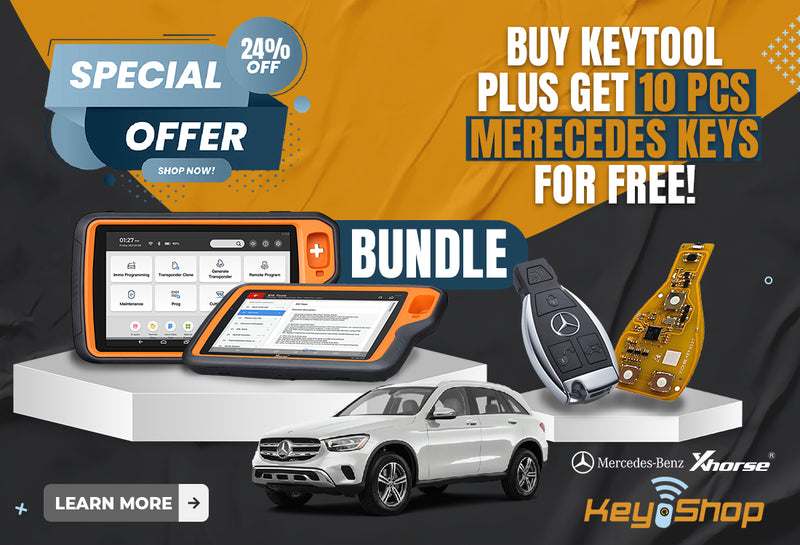 Bundle: Xhorse Keytool Plus + 10 units of Mercedes Keys