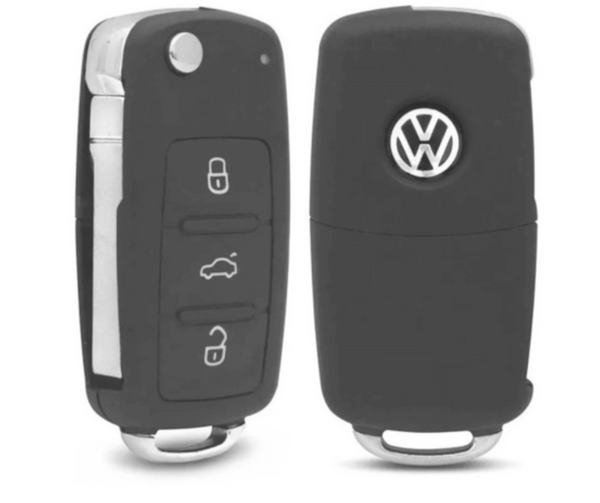 Flip Remote Key Shell / Volkswagen, Skoda  / 3 Buttons / 2009+