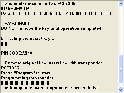 Software 63 / Key copier for ID33, ID41, ID42, ID44 and ID45 keys