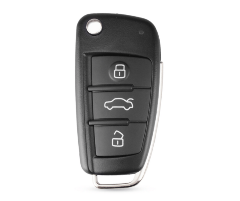 Flip Remote Key Shell / AUDI Q5 A3\A1\A4 / 3 Buttons - With Battery Housing