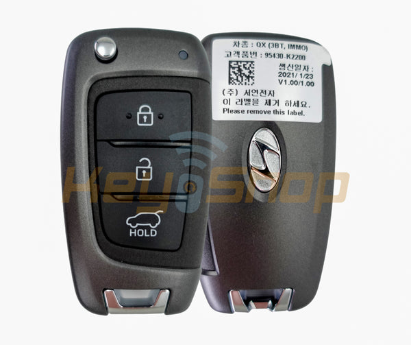 2020 Hyundai Venue Flip Remote Key | ID4A | 3-Buttons | KK12 | 433MHz | K2200 (OEM)