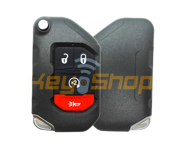 2019+ Jeep Wrangler Flip Remote Key | 4-Buttons | SIP22 | 433MHz (Aftermarket)