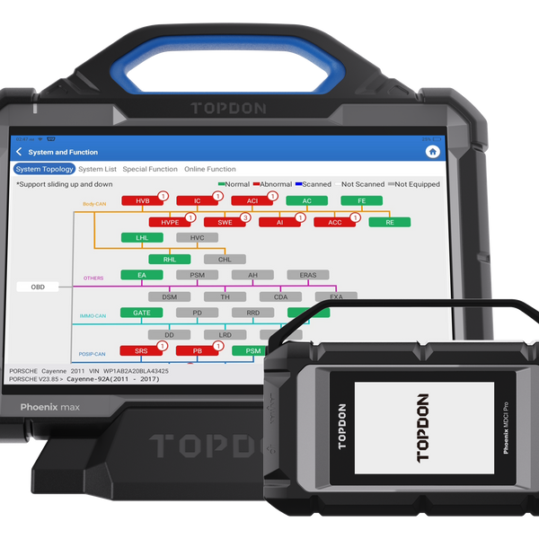 TOPDON Bundle - Phoenix Smart Advanced Diagnostic Scanner + T-Ninja Pro OBD  Programmer + Tornado 4000 Battery Charger – UHS Hardware