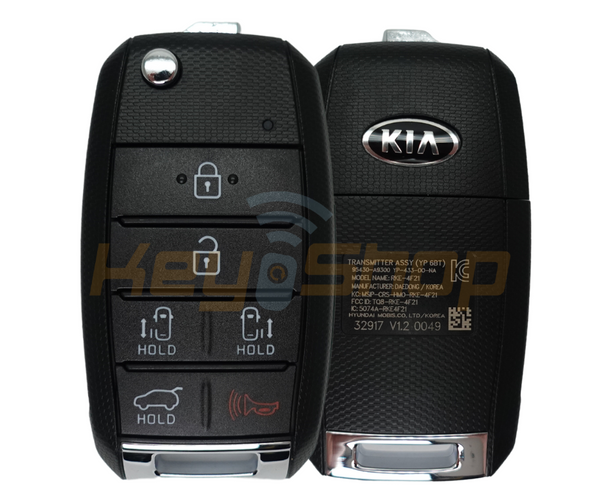 2015-2018 Kia Carnival Flip Remote Key | 6-Buttons | HY22 | 433MHz | A9300 (OEM)