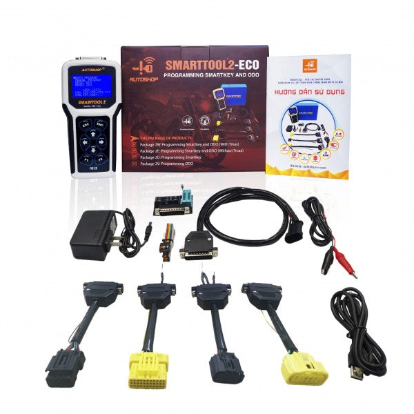 SMARTTOOL - ECO 2 - Tool programming smartkey and  + ODO METER function + SMARTKEY for Tmax - pull pack for locksmithFULL