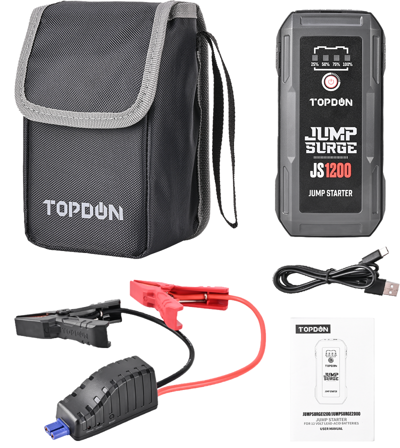 Jump starter 12 V with power bank, 800 A 